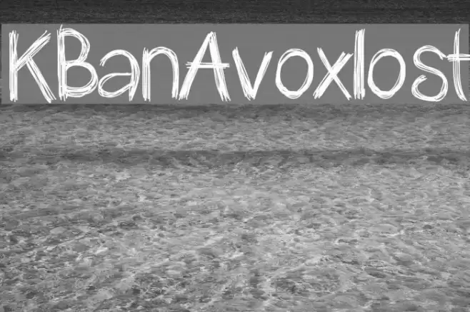 KBanAvoxlost Font examples