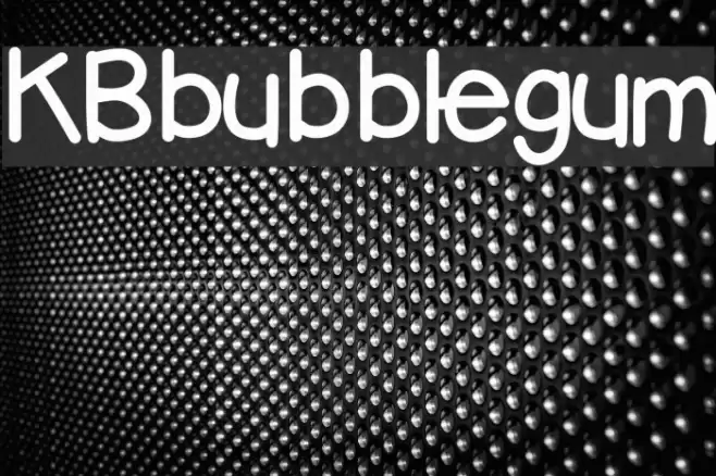KBbubblegum Font examples