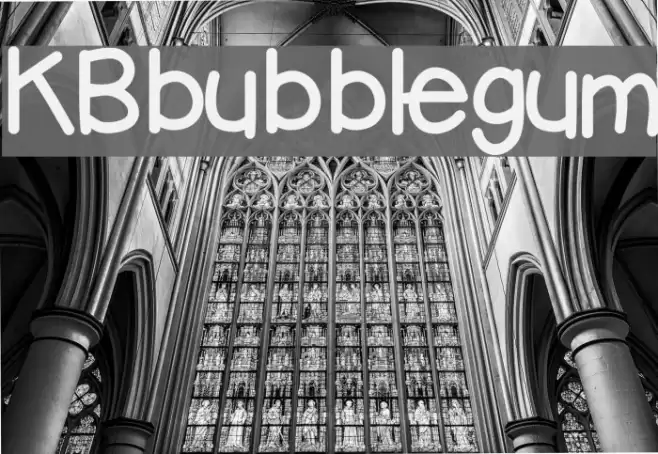 KBbubblegum Font examples