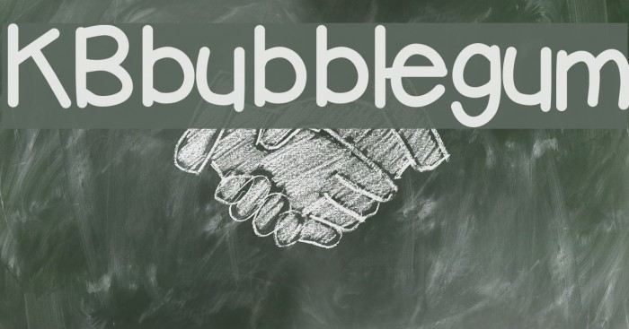 KBbubblegum Font examples