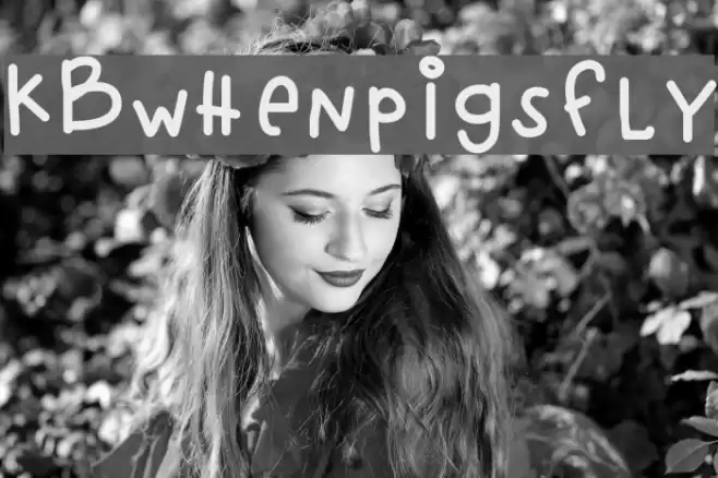 KBwhenpigsfly Font examples