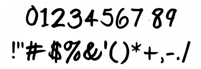 KC Script Medium Font OTHER CHARS