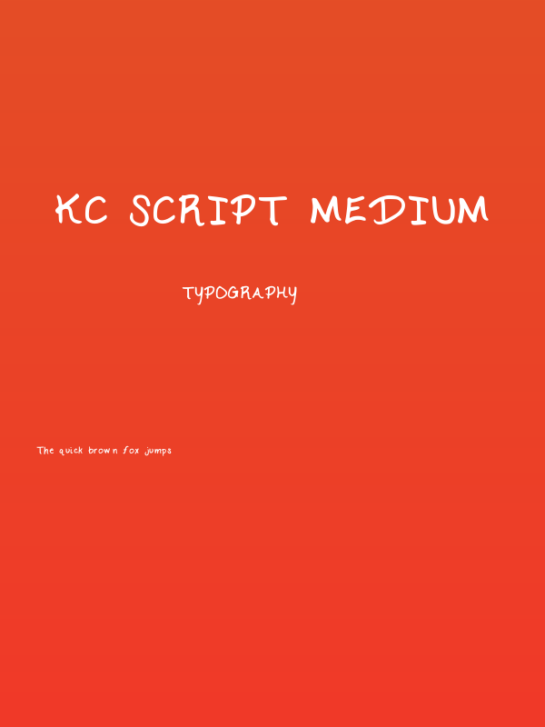 KC Script Medium Poster