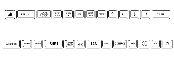 KCaps Font LOWERCASE