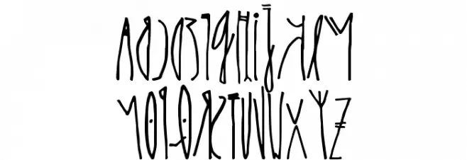kcirF esreveR フォント 大文字
