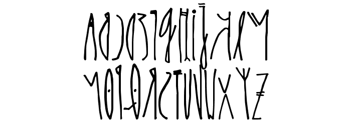 kcirF esreveR Schriftart Kleinbuchstaben