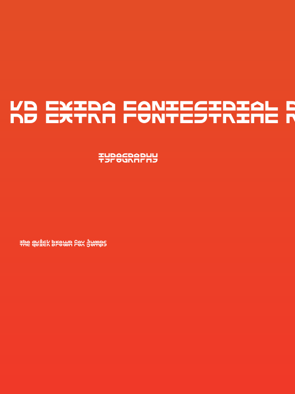 KD Extra Fontestrial Regular Poster