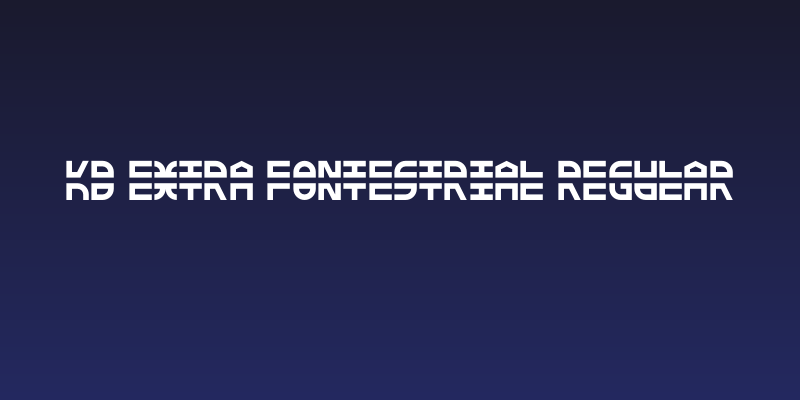KD Extra Fontestrial Regular Social Header