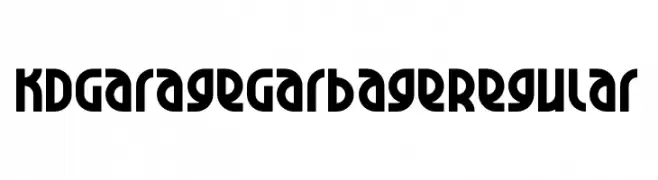 KD Garage Garbage Regular  नि: शुल्क फ़ॉन्ट्स डाउनलोड