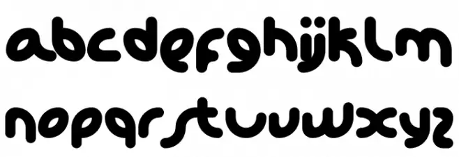 KD Happi Regular Font LOWERCASE