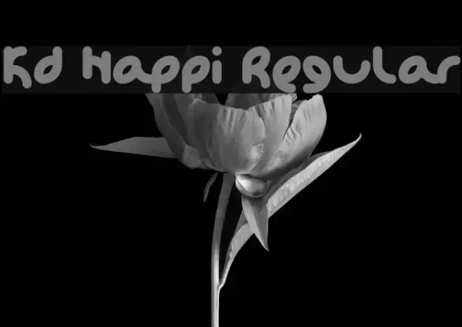 KD Happi Regular Font examples