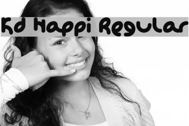 KD Happi Regular Font examples