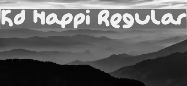 KD Happi Regular Font examples