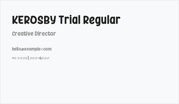 KEROSBY Trial Regular Business Card