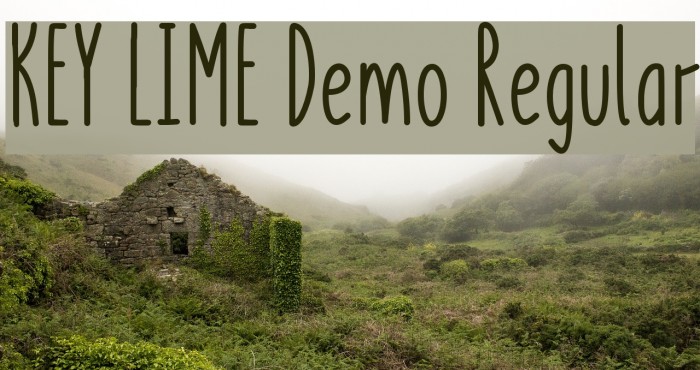 KEY LIME Demo Regular Font examples