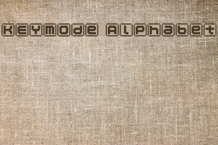 KEYmode Alphabet Font examples