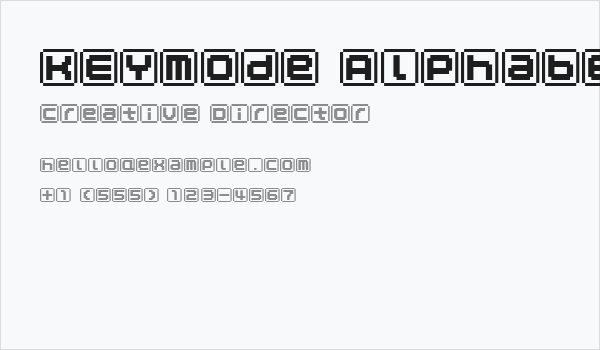 KEYmode Alphabet Business Card