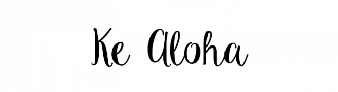 Ke Aloha  Frei Schriftart Herunterladen