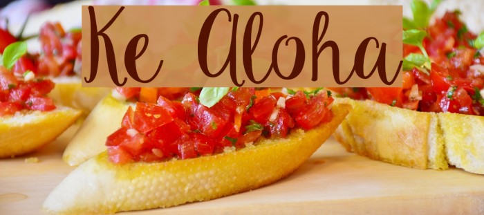 Ke Aloha Font examples