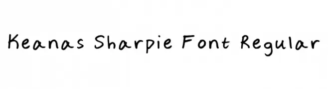 Keanas Sharpie Font Regular Caratteri