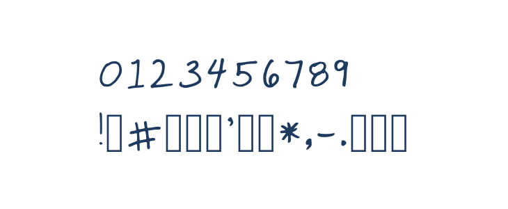 Keanas Sharpie Font Regular Other Characters