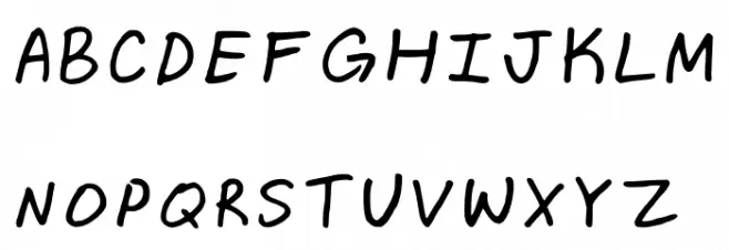 Keanas Sharpie Font Regular Caratteri MAIUSCOLE