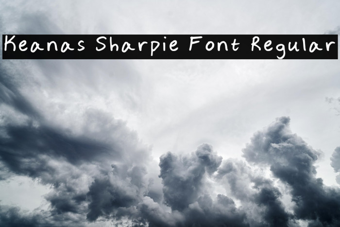 Keanas Sharpie Font Regular Caratteri examples