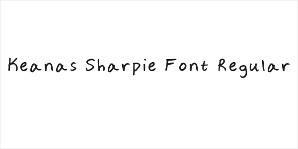 Keanas Sharpie Font Regular Logo