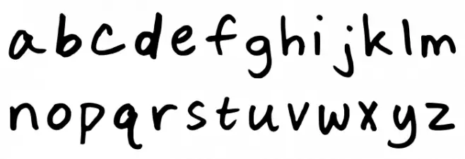 Keanas Sharpie Font Regular Caratteri MINUSCOLO