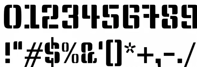 Keania One Font OTHER CHARS