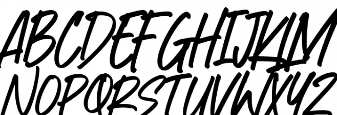 Keanutty Font UPPERCASE