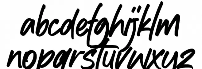 Keanutty Font LOWERCASE