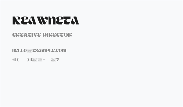 Keawneta Business Card