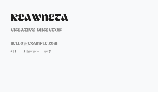 Keawneta Business Card