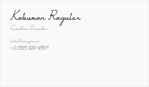 Kebumen Regular Business Card