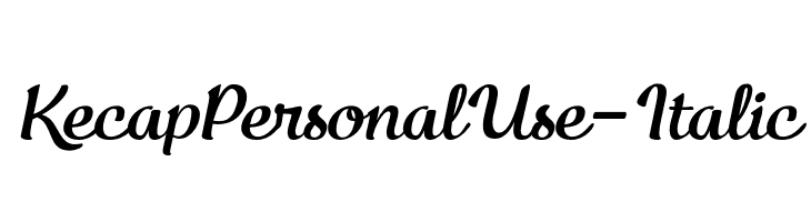 KecapPersonalUse-Italic  Frei Schriftart Herunterladen