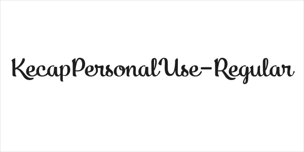 KecapPersonalUse-Regular Logo