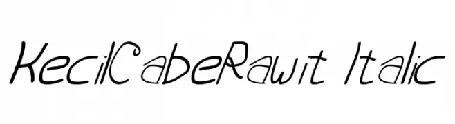 KecilCabeRawit-Italic  Frei Schriftart Herunterladen