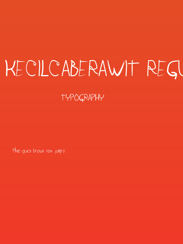 KecilCabeRawit-Regular Poster