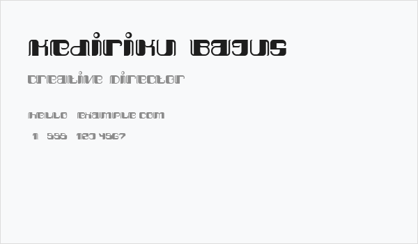 Kediriku Bagus Business Card