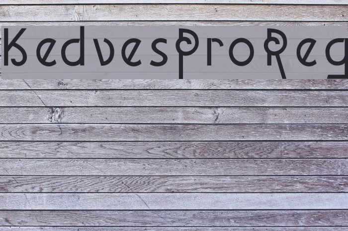 KedvesProReg Font examples