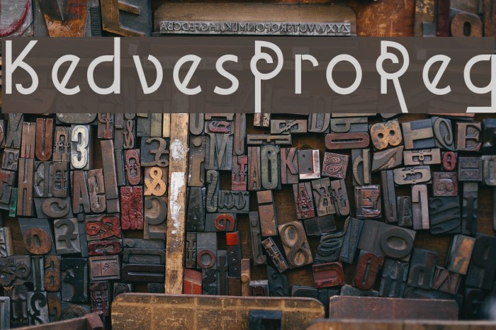 KedvesProReg Font examples