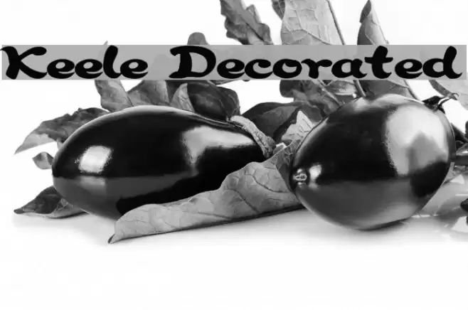 Keele Decorated Font examples