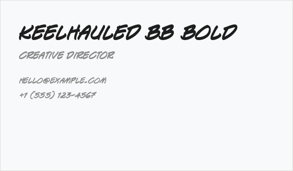 Keelhauled BB Bold Business Card