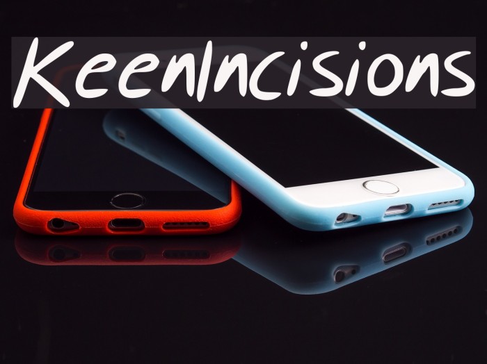 Keen_Incisions Font examples