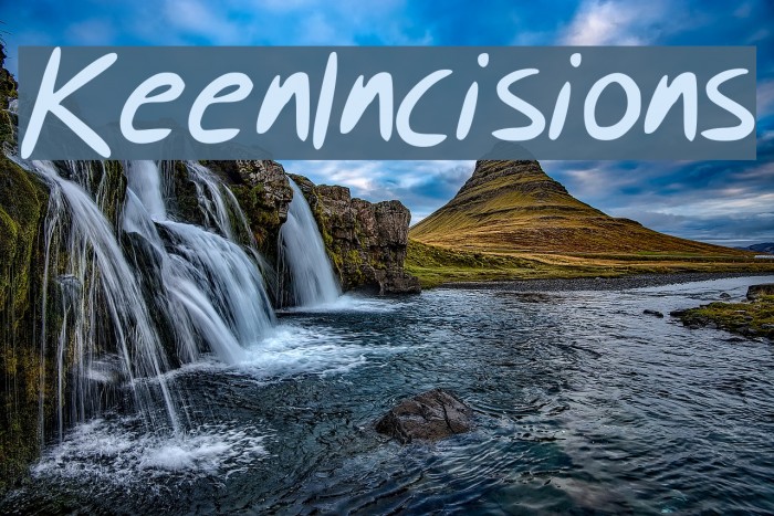 Keen_Incisions Font examples