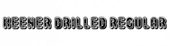 Keener Drilled Regular  Frei Schriftart Herunterladen