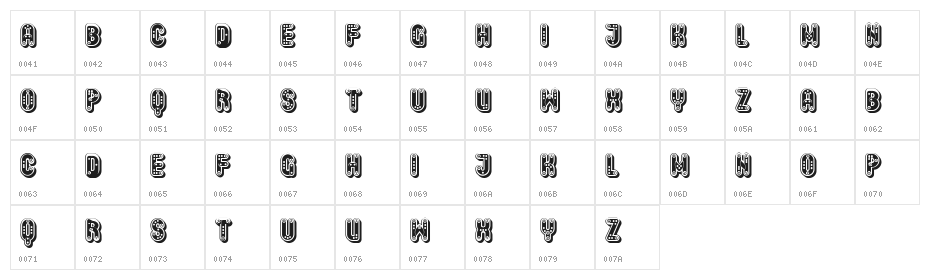 Keener Regular Character Map