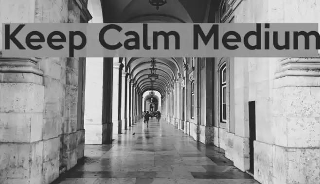 Keep Calm Medium Font examples
