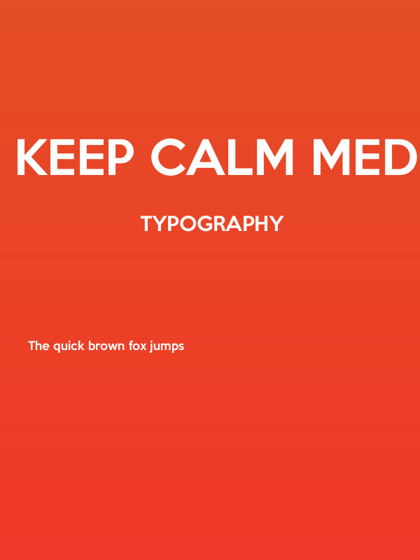 Keep Calm Medium Poster